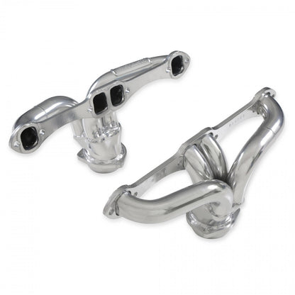 Scavenger Series Elite Header Fits 1957-1974 Corvette, Universal Center Dump, 327/350, V8, Shorty Headers 1-5/8 inch Primary 16 Gauge Tubing 3/8 Inch Flange Silver Ceramic Coating Carb Eo D-698, 409S Stainless Steel Flowmaster