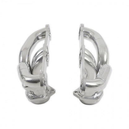 Scavenger Series Elite Header Fits 1957-1974 Corvette, Universal Center Dump, 327/350, V8, Shorty Headers 1-5/8 inch Primary 16 Gauge Tubing 3/8 Inch Flange Silver Ceramic Coating Carb Eo D-698, 409S Stainless Steel Flowmaster