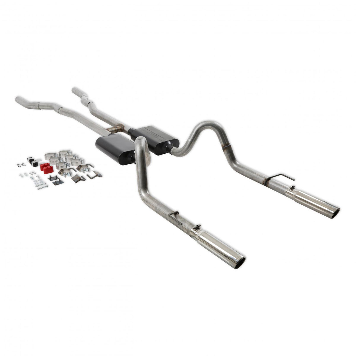 American Thunder Crossmember-Back Exhaust System Fits 1967-1970 Ford Mustang With V8 Engine Stainless Steel Aggressive To Moderate Sound Flowmaster