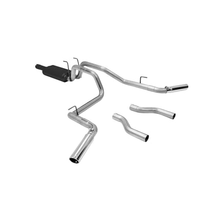 American Thunder Cat-Back Exhaust System Fits 2006-2008 Dodge Ram 1500 With 5.7L Hemi Engine, Dual Side Or Rear Exit, Stainless Steel Aggressive To Moderate Sound Flowmaster