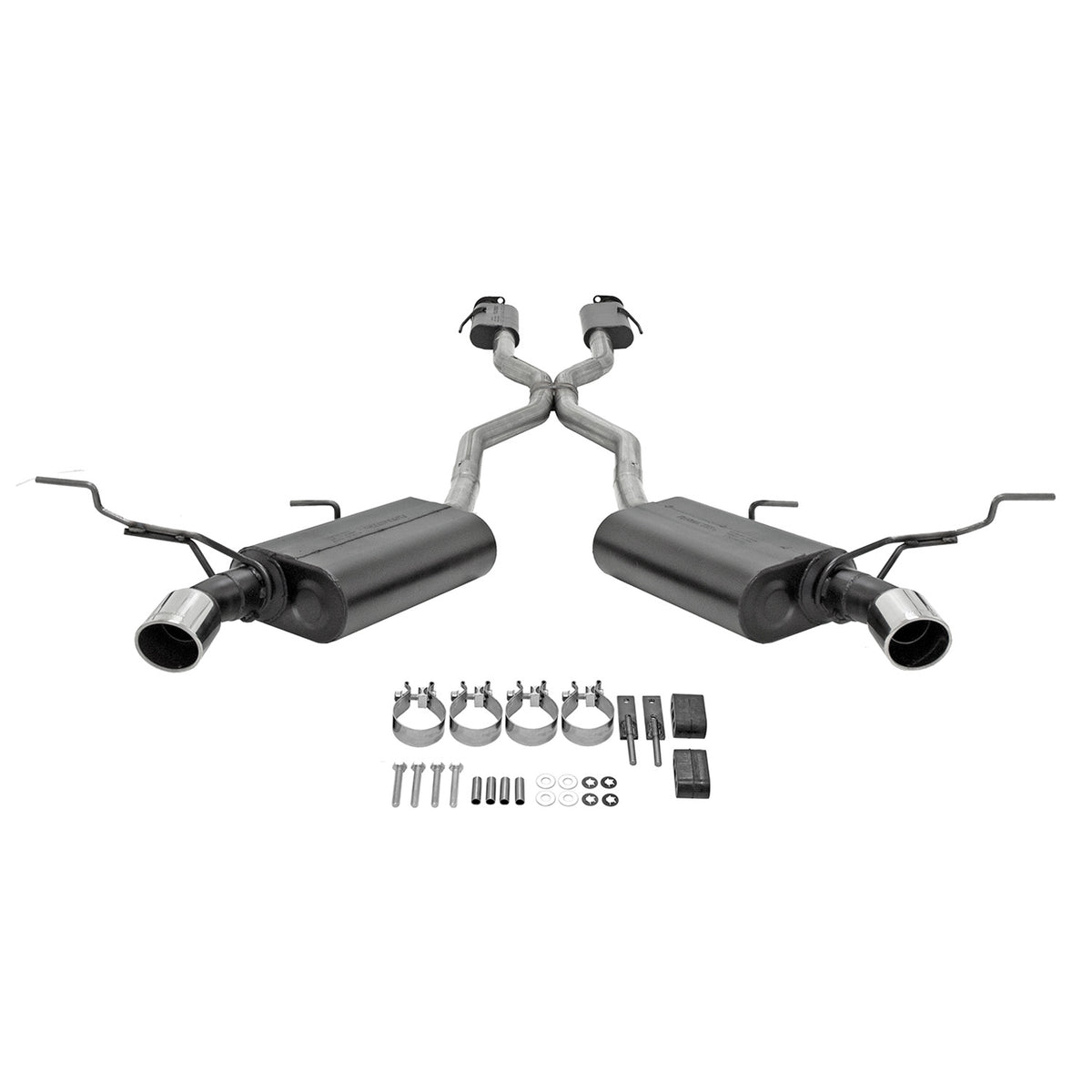 Force Ii Cat-Back Exhaust System Fits 2011-2021 Jeep Grand Cherokee 3.6, 5.7-Liter, Force Ii Cat-Back 2.5 Inch Stainless Steel Exhaust System, Dual Out Rear Exit Flowmaster