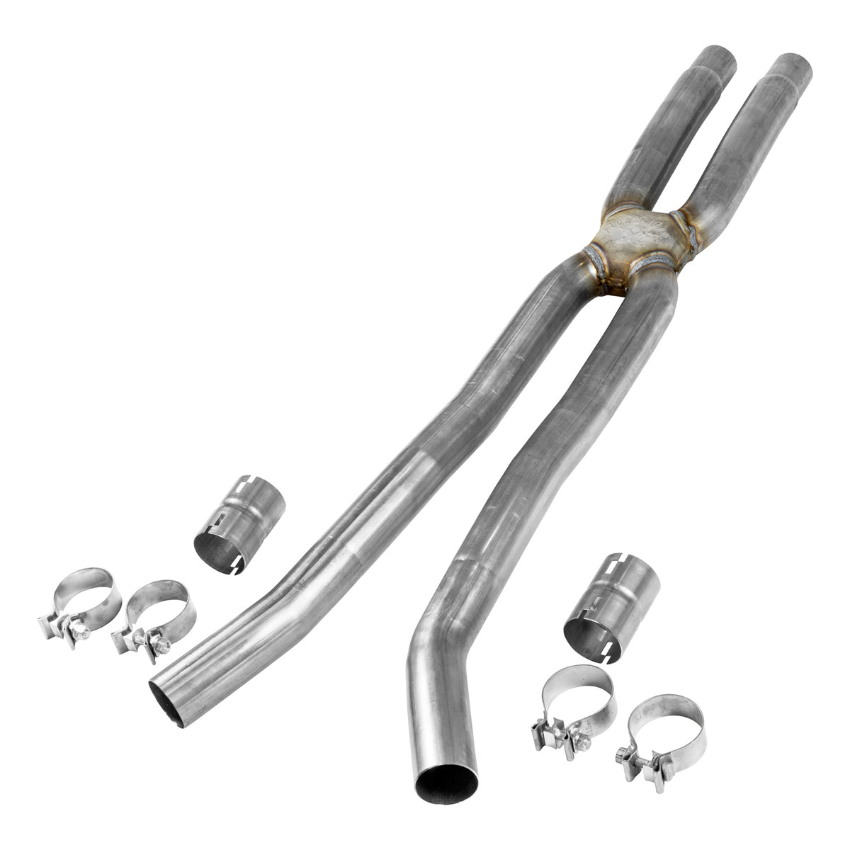 No Resonator Scavenger X-Pipe Kit Fits 2018-2026 Ford Mustang Gt 5.0L Engine Flowmaster