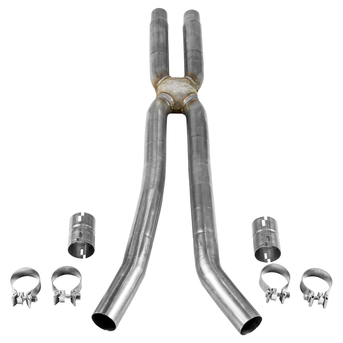 No Resonator Scavenger X-Pipe Kit Fits 2018-2026 Ford Mustang Gt 5.0L Engine Flowmaster