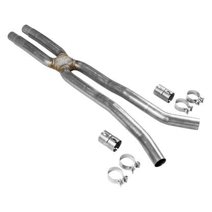 No Resonator Scavenger X-Pipe Kit Fits 2018-2026 Ford Mustang Gt 5.0L Engine Flowmaster