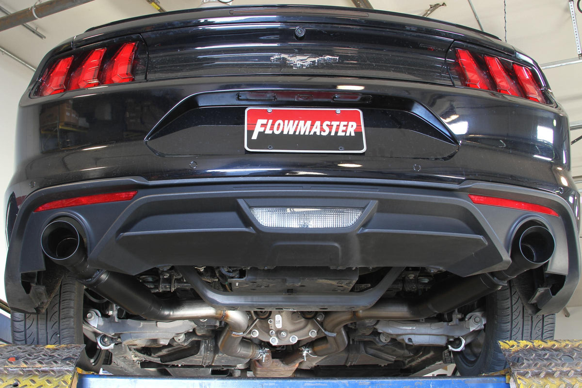 Outlaw Axle-Back Exhaust System Fits 2015-2023 Ford Mustang, 2.3L Ecoboost & 3.7L. Both Coupes And Convertible Aggressive Sound Flowmaster