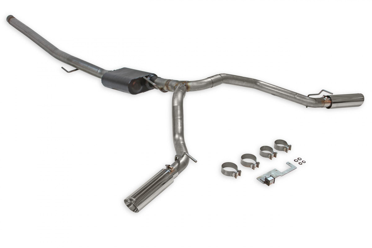 American Thunder Cat-Back Exhaust System Fits 2020-2025 Jeep Gladiator Trucks With 3.6L Engine, 409 Stainless Steel, Dual Exit With Polished Tips Aggressive Sound Flowmaster