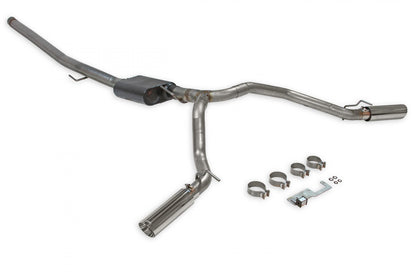 American Thunder Cat-Back Exhaust System Fits 2020-2025 Jeep Gladiator Trucks With 3.6L Engine, 409 Stainless Steel, Dual Exit With Polished Tips Aggressive Sound Flowmaster