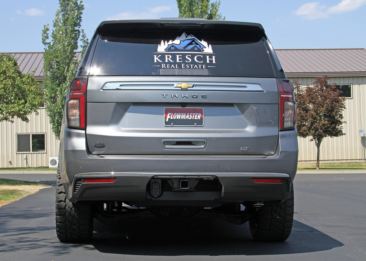 Force Ii Cat-Back Exhaust System Fits 2021-2026 GM Tahoe/Yukon 5.3-Liter, Force Ii Cat-Back 3.0-Inch Stainless Steel Exhaust System, 3.5-Inch Polished Tip, Single Out Rear Exit Flowmaster