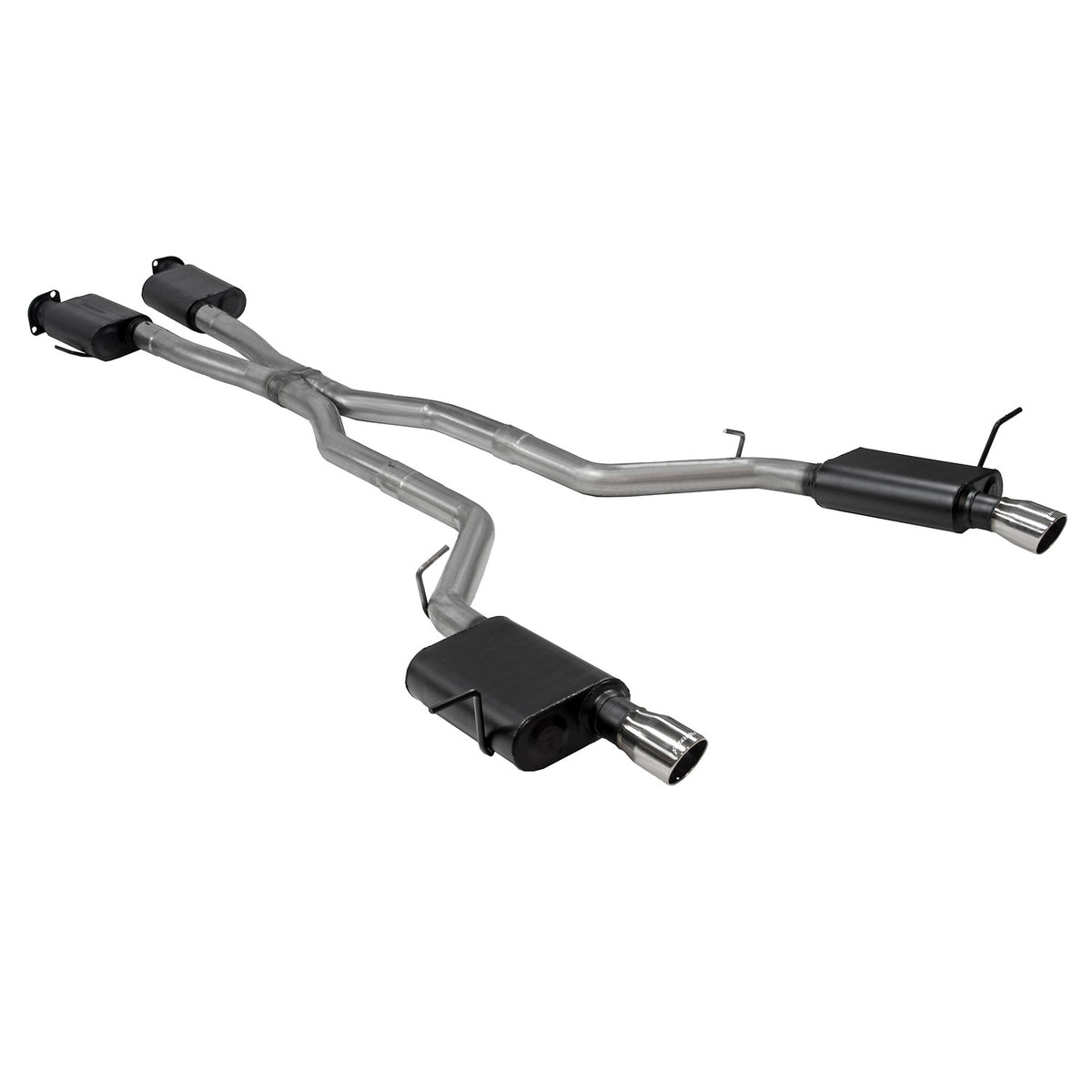 American Thunder Cat-Back Exhaust System Fits 2018-2024 Dodge Durango 6.4-Liter, American Thunder Cat-Back 3.0-Inch Stainless Steel Exhaust System, 4.00-Inch Polished Tips, Dual Out Rear Exit Flowmaster