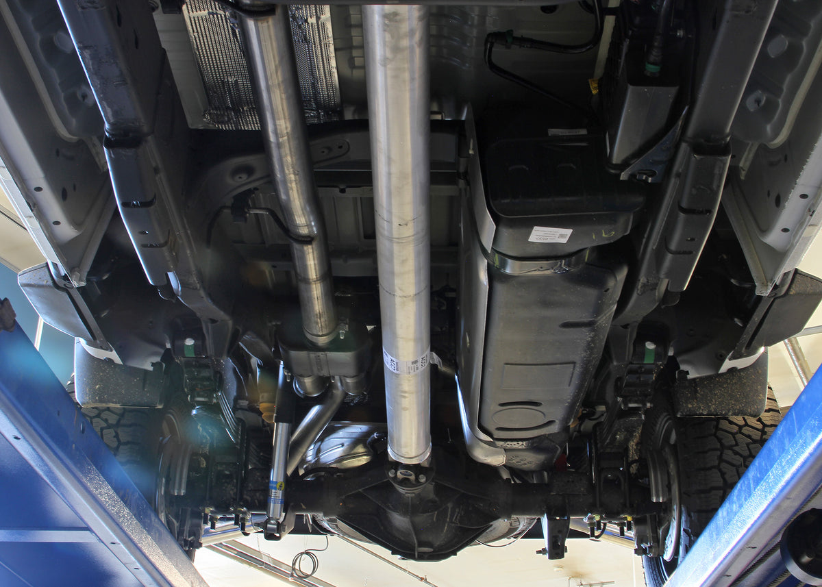 Outlaw Cat-Back Exhaust System Fits 2020-2026 Silverado/Sierra 2500Hd/3500Hd 6.6L Gas V8, Outlaw Series, 3.50 Inch To Dual 3.00 Inch Cat-Back, Dual Rear Exit, Stainless Steel Exhaust System Flowmaster