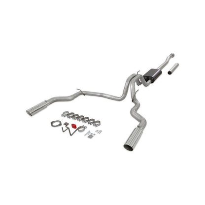 Force Ii Cat-Back Exhaust System Fits 2021-2025 Ford F-150 2.7, 3.5, 5.0-Liter, Force Ii Cat-Back, Dual Out Rear Exit, 4.00-Inch Polished Tips, Stainless Steel Exhaust System Flowmaster