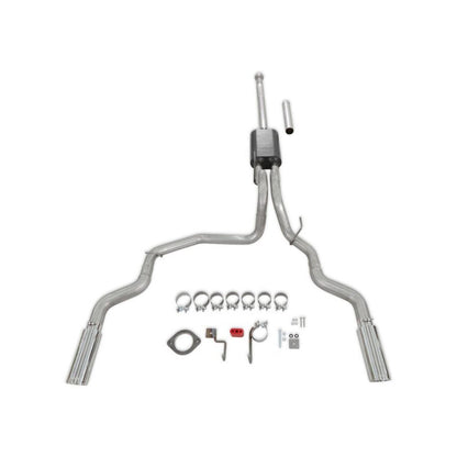 Force Ii Cat-Back Exhaust System Fits 2021-2025 Ford F-150 2.7, 3.5, 5.0-Liter, Force Ii Cat-Back, Dual Out Rear Exit, 4.00-Inch Polished Tips, Stainless Steel Exhaust System Flowmaster