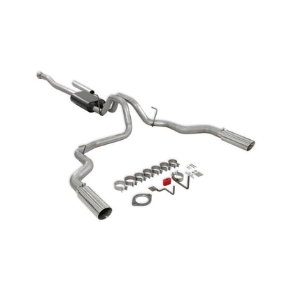 Force Ii Cat-Back Exhaust System Fits 2021-2025 Ford F-150 2.7, 3.5, 5.0-Liter, Force Ii Cat-Back, Dual Out Rear Exit, 4.00-Inch Polished Tips, Stainless Steel Exhaust System Flowmaster