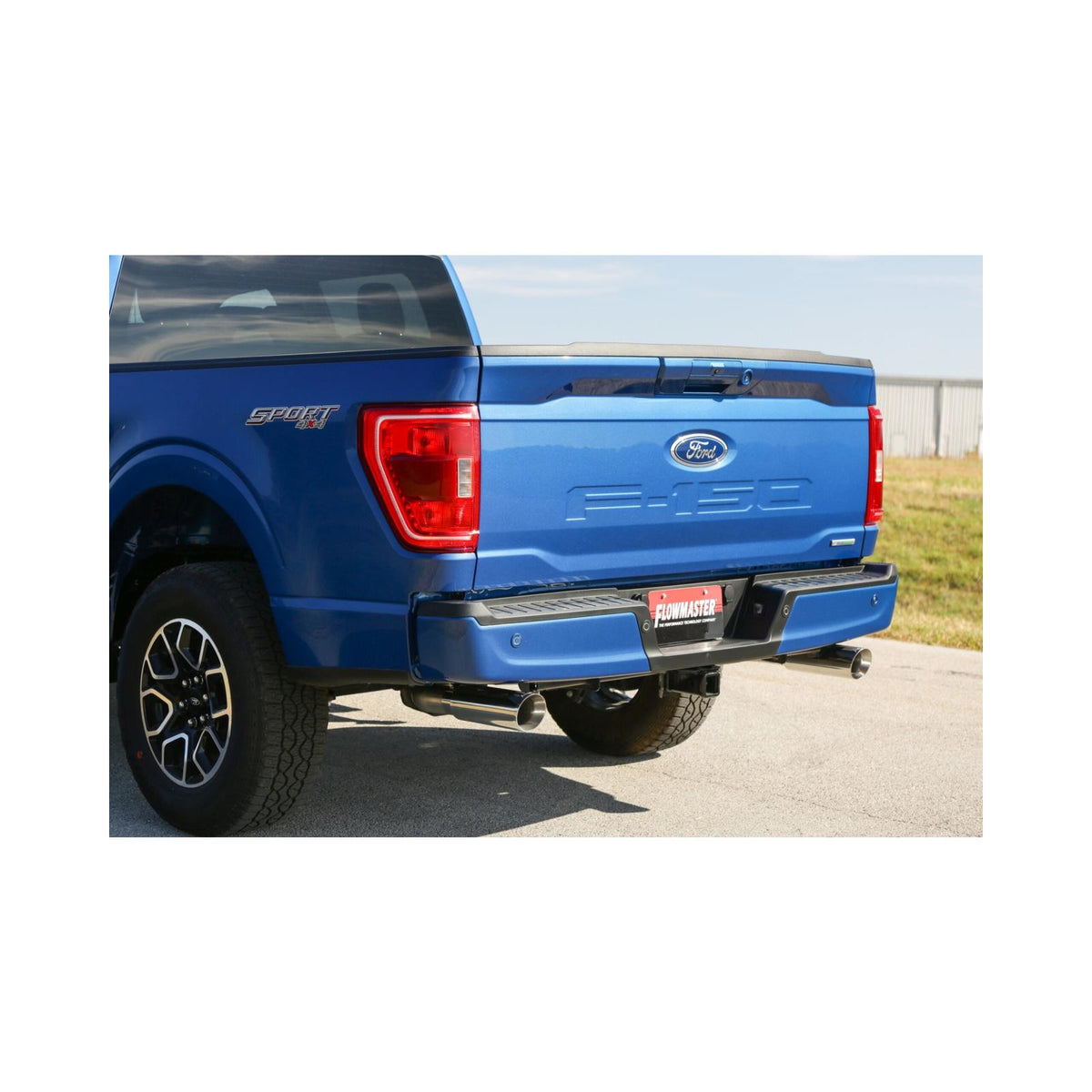 Force Ii Cat-Back Exhaust System Fits 2021-2025 Ford F-150 2.7, 3.5, 5.0-Liter, Force Ii Cat-Back, Dual Out Rear Exit, 4.00-Inch Polished Tips, Stainless Steel Exhaust System Flowmaster