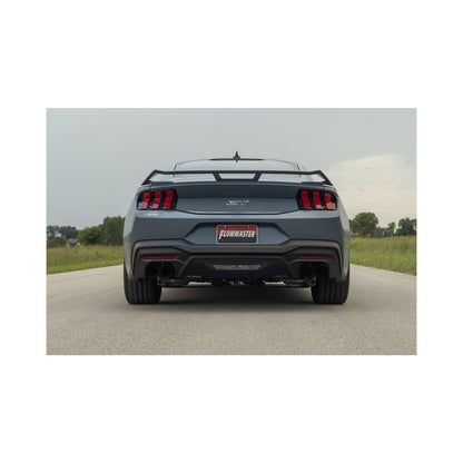 Outlaw Axle-Back Exhaust System Fits 2024-2026 Ford Mustang Gt 5.0-Liter And Ecoboost 2.3-Liter, Outlaw Axle-Back 3.0-Inch Stainless Steel Exhaust System, 4.0-Inch Black Quad Tips With Valves Flowmaster