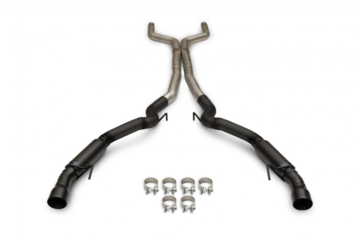 Outlaw Cat-Back Exhaust System Fits 2024-2026 Ford Mustang Gt 5.0-Liter, Outlaw Cat-Back 3.0-Inch Stainless Steel Exhaust System, 4.0-Inch Dual Black Tips Flowmaster