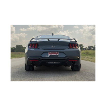 American Thunder Axle-Back Exhaust System Fits 2024-2026 Ford Mustang Gt 5.0-Liter And Ecoboost 2.3L, American Thunder Axle-Back 3.0-Inch Stainless Steel Exhaust System, 4.0-Inch Dual Polished Tips Flowmaster