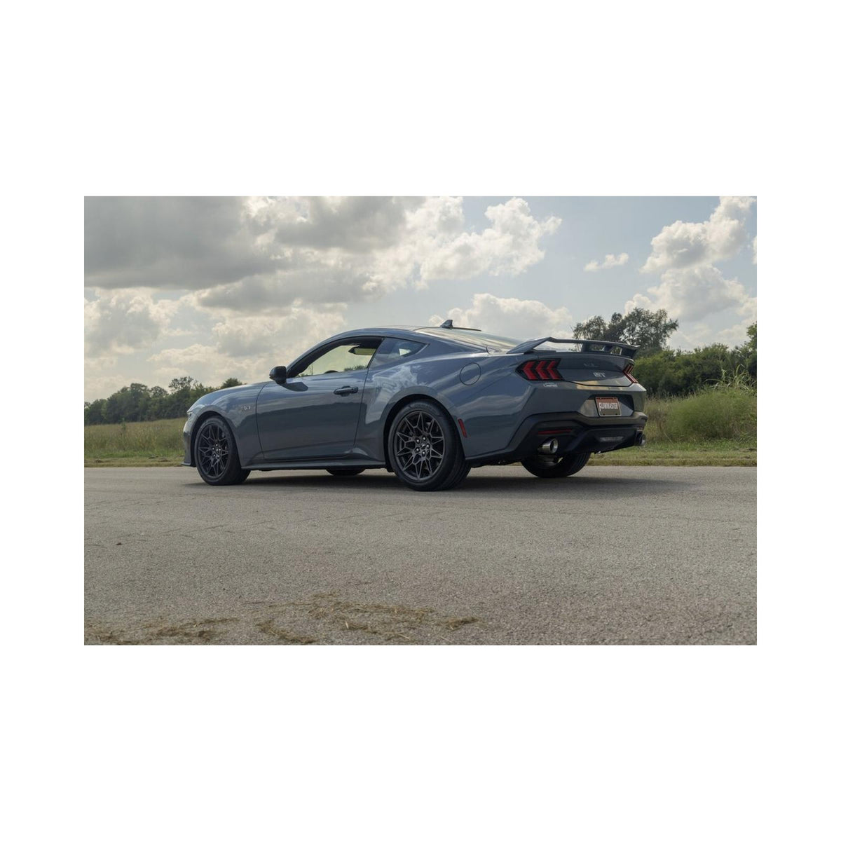 American Thunder Axle-Back Exhaust System Fits 2024-2026 Ford Mustang Gt 5.0-Liter And Ecoboost 2.3L, American Thunder Axle-Back 3.0-Inch Stainless Steel Exhaust System, 4.0-Inch Dual Polished Tips Flowmaster