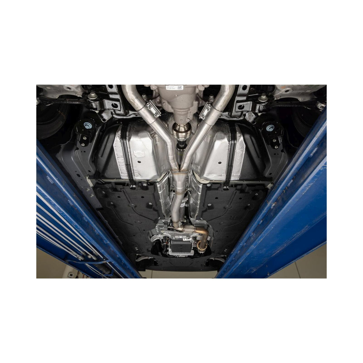 Scavenger Y-Pipe Kit Fits 2024-2026 Ford Mustang 2.3-Liter Ecoboost Engines, Stainless Steel Scavenger Y-Pipe Flowmaster