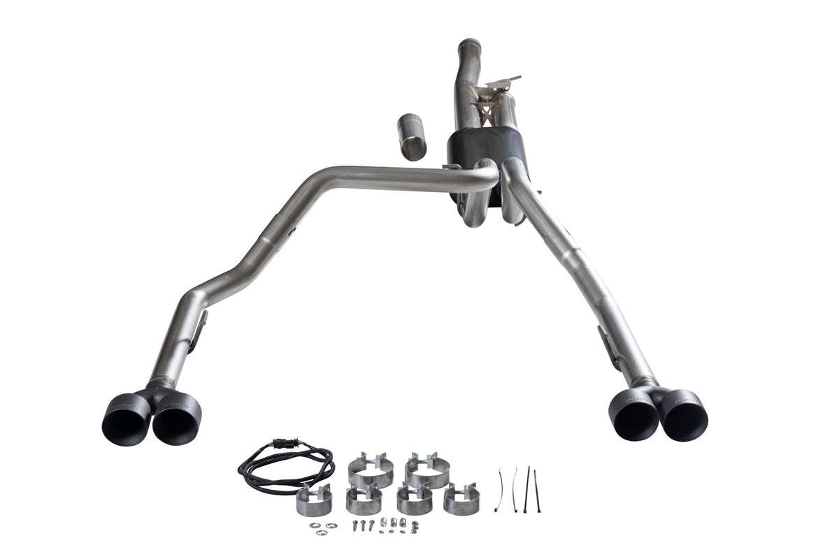 American Thunder Cat-Back Exhaust System Fits 2024-2026 GM 1500 6.2-Liter, American Thunder Cat-Back Exhaust System, With Active Valve, 409 Stainless Steel Flowmaster
