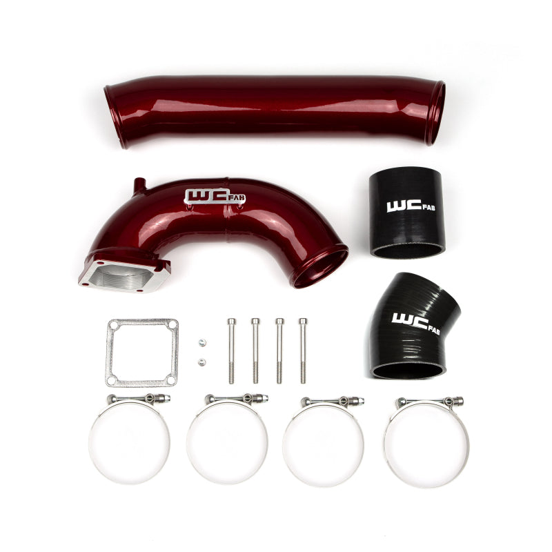 Wehrli 98.5-02 Cummins 5.9L 3.5in Intake Horn & Driver Intercooler Pipe - Bengal Silver