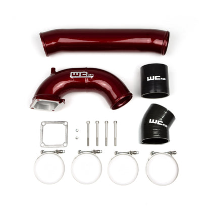 Wehrli 98.5-02 Cummins 5.9L 3.5in Intake Horn & Driver Intercooler Pipe - Flat Black