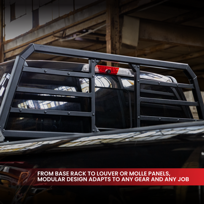 Gen-Y 19+ Dodge Ram 2500/3500 Defender Center Molle Panel for Headache Rack - Black