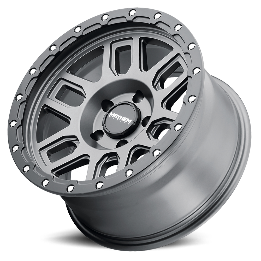Mayhem Offroad Wheels Delta 8304 GY 20x9 Matte Black Lip Gunmetal Cast Aluminum