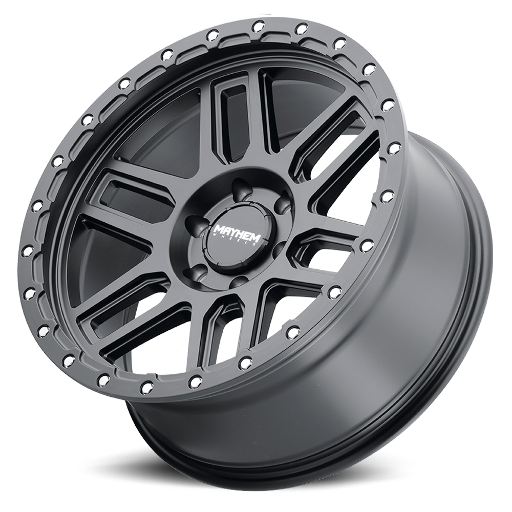 Mayhem Offroad Wheels Delta 8304 MB 17x9 Matte Black Lip Black Cast Aluminum