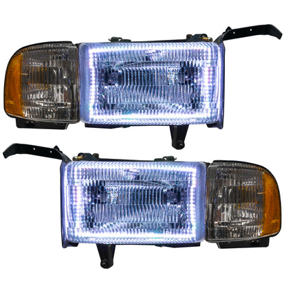 Oracle 94-02 Dodge Ram Pre-Assembled Halo Headlights - ColorSHIFT