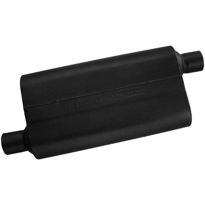 50 Series Delta Flow Chambered Muffler 50 Delta Flow Stainless Steel 2.25 Offset In 2.25 Offset Out Moderate Sound Flowmaster