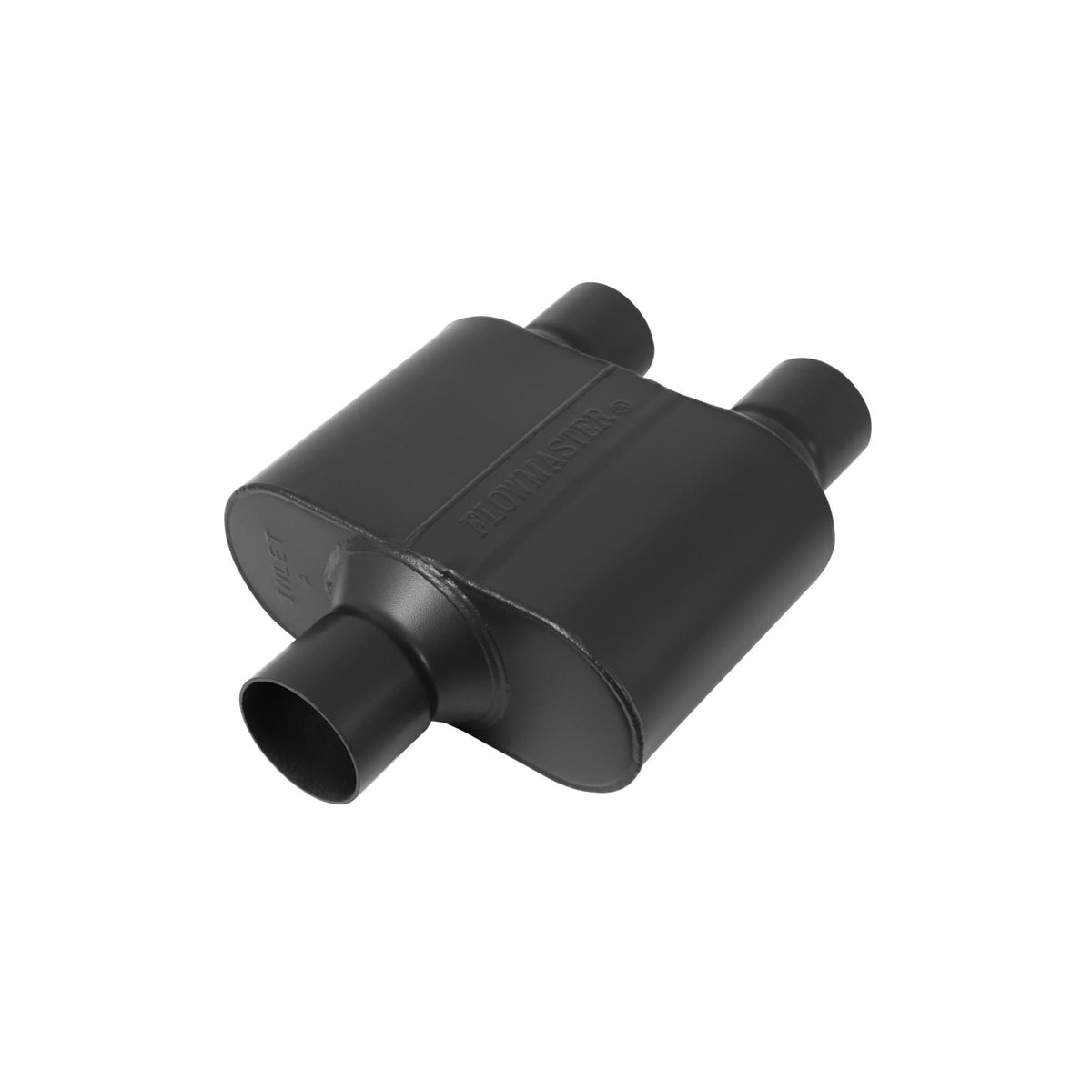 Super 10 Series Chambered Muffler Super 10 Series Stainless Steel 2.50 Center In 2.25 Dual Out Aggressive Sound Flowmaster