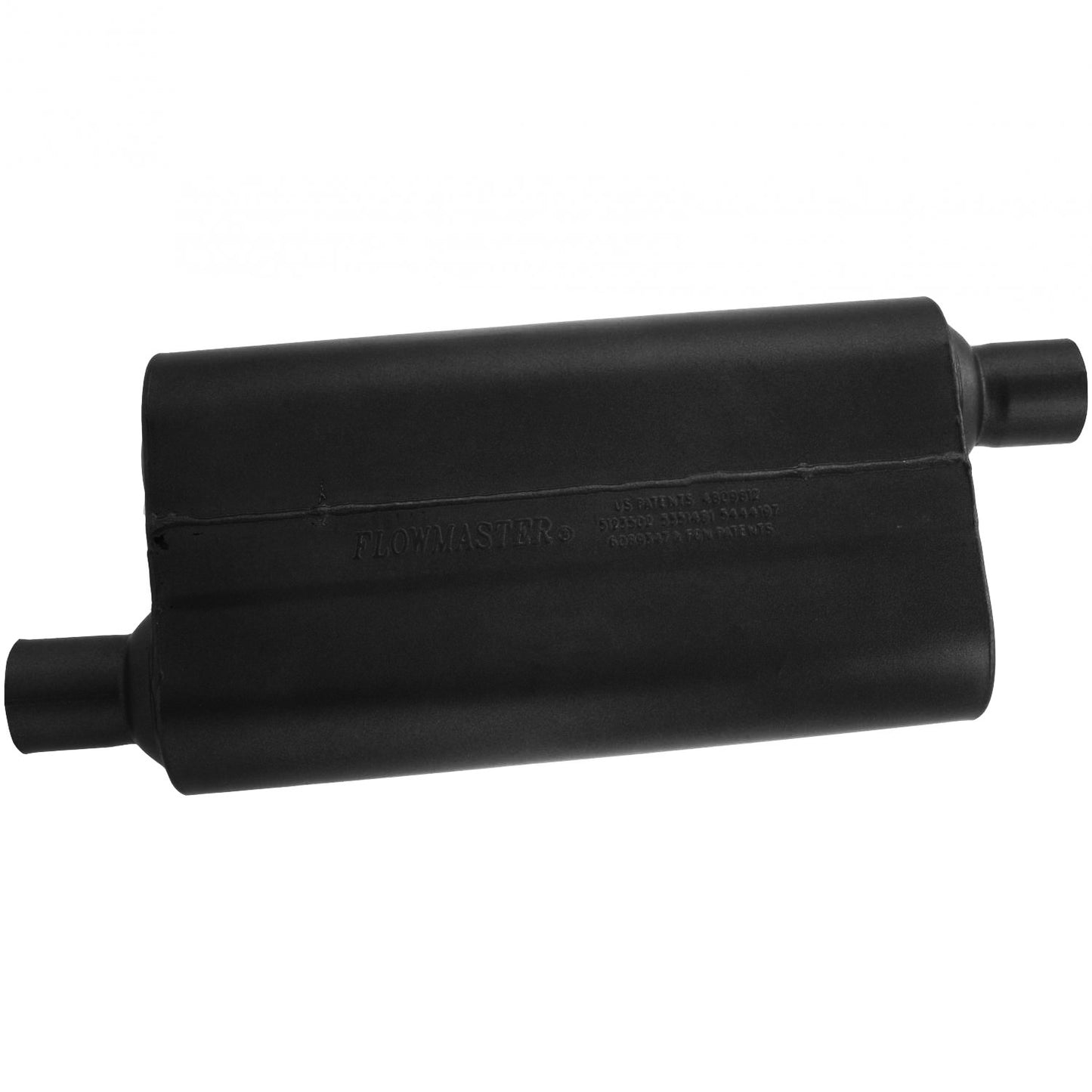 40 Series Delta Flow Chambered Muffler 40 Delta Flow Stainless Steel 2.50 Offset In 2.50 Offset Out Aggressive Sound Flowmaster