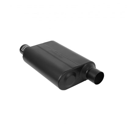 Super 44 Series Chambered Muffler Super 44 Series Stainless Steel 2.50 Offset In 2.50 Offset Out Aggressive Sound Flowmaster
