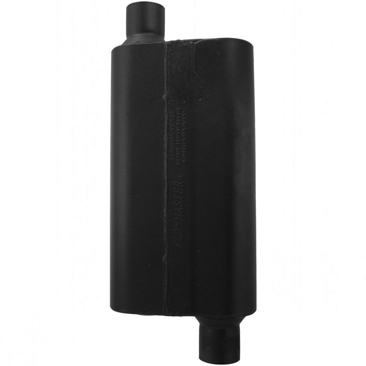 50 Series Delta Flow Chambered Muffler 50 Delta Flow Stainless Steel 2.50 Offset In 2.50 Offset Out Moderate Sound Flowmaster
