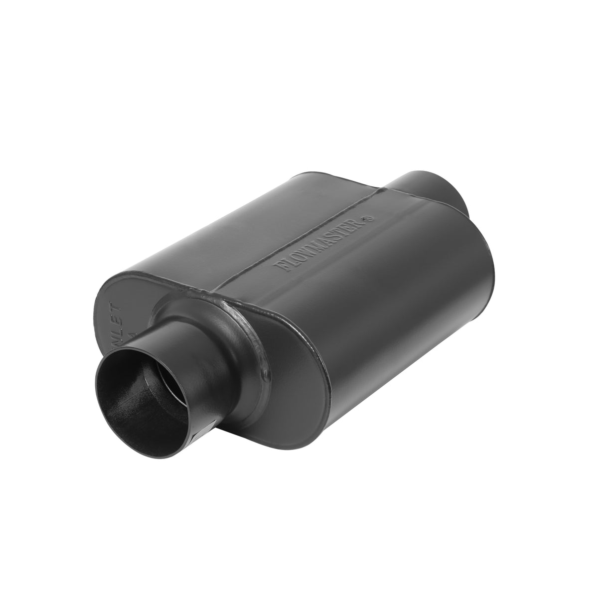 40 Series Delta Force Race Muffler 40 Series Race Muffler 409SS- 3.00 Center In 3.00 Center Out Aggressive Sound Flowmaster