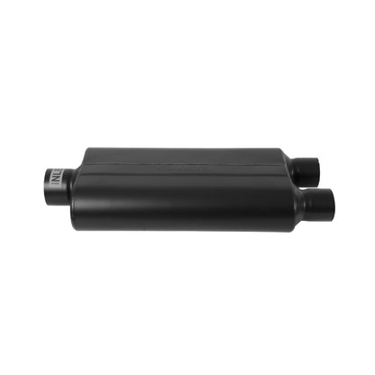 50 Series Delta Flow Chambered Muffler 50 Delta Flow Stainless Steel 3.00 Center In 2.50 Dual Out Moderate Sound Flowmaster