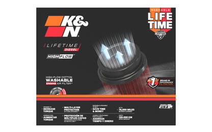 K&N 07 Dodge Ram 2500/3500 6.7L-L6 DSL Drop In Air Filter