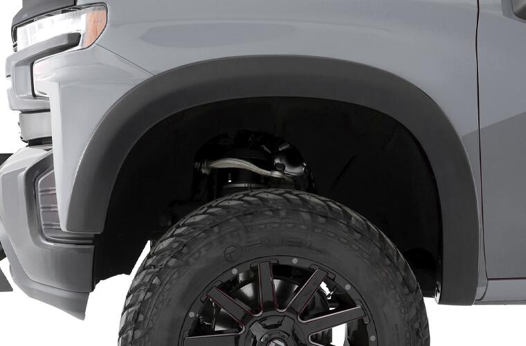 Black Original Riderz Smooth Finish 4-Piece Fender Flare 4.75 Inch for 2017-2021 Ford F-250/F-350/F-450 Stampede