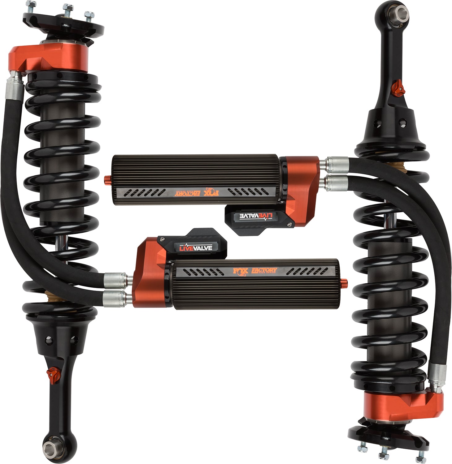 Shock Absorber 19-On Ford Raptor Front Coilover Live Valve Internal Bypass 3.0 Series Remote Reservoir 7.9 Inch 0-2 Inch Lift Kit FOX