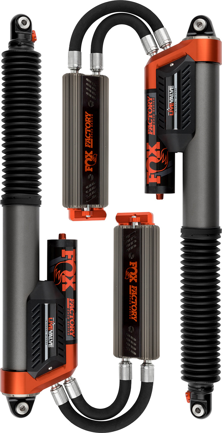 Shock Absorber 19-On Ford Raptor Rear Live Valve Internal Bypass 3.0 Series Piggy-Back External Cooler 12.3 Inch 0-1 Inch Lift Kit FOX