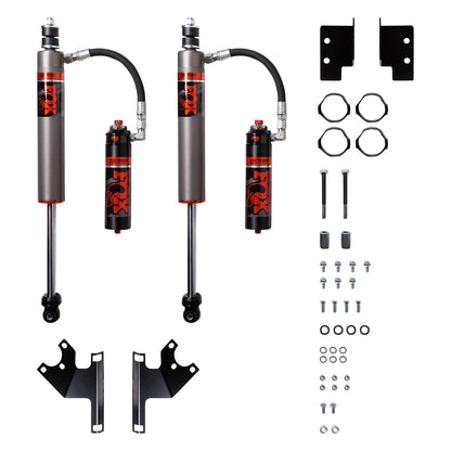 Shock Absorber 07-18 Jeep Wrangler JK Front Internal Bypass 2.5 Factory Race Series Remote Reservoir 2.5-4 Inch Lift Dual Speed Compression Kit FOX
