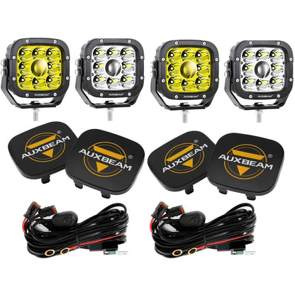 XP-ULTRA Series 5 Inch 110W 11000LM White/Amber LED Driving Lights Pods Light