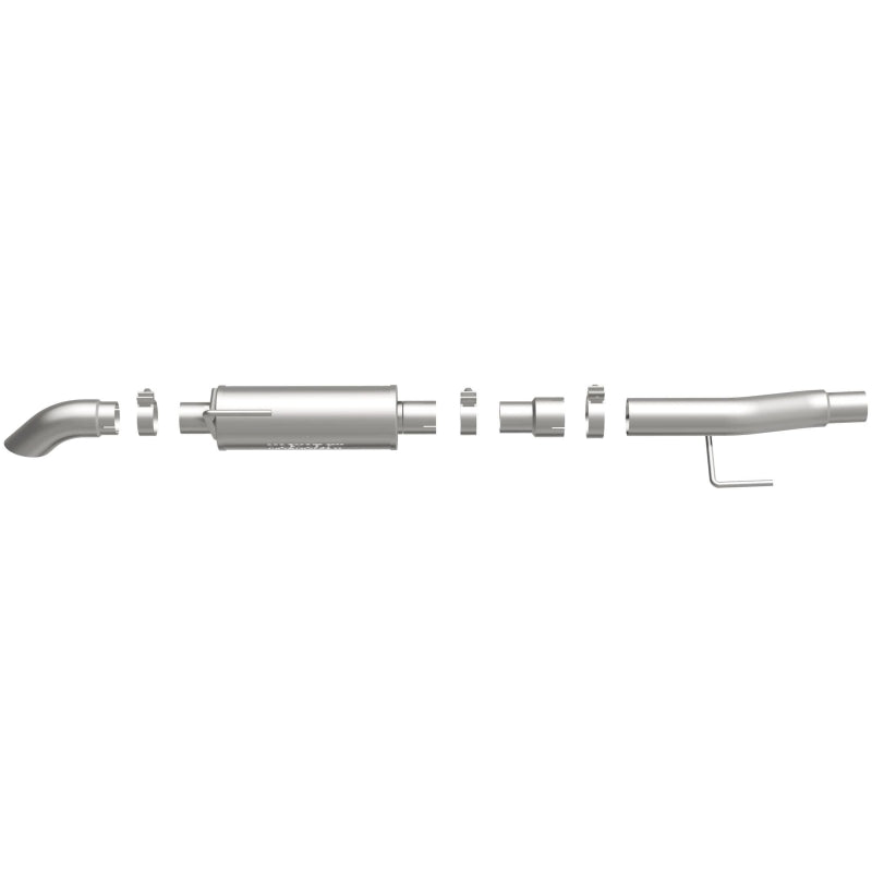 MagnaFlow Cat-Back, SS, 2.5/3in, Turn Down In Front Rear Tire 2015 Ford F150 5.0L V8 Ext Cab