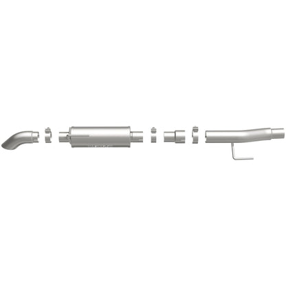 MagnaFlow Cat-Back, SS, 2.5/3in, Turn Down In Front Rear Tire 2015 Ford F150 5.0L V8 Ext Cab
