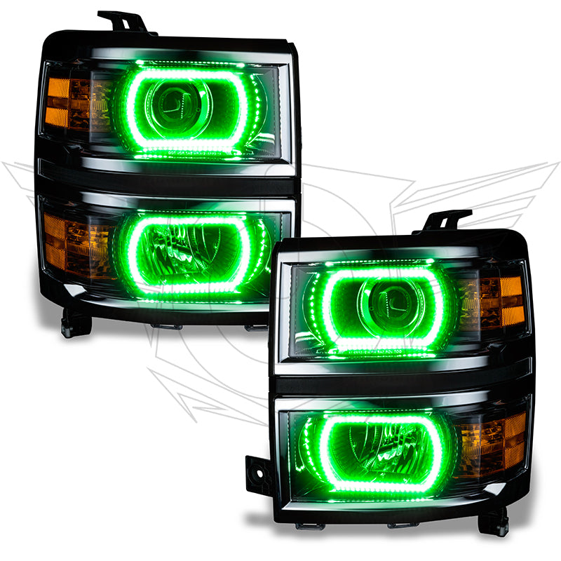 Oracle Chevy Silverado 14-15 Halo Kit Projector Style - ColorSHIFT w/o Controller