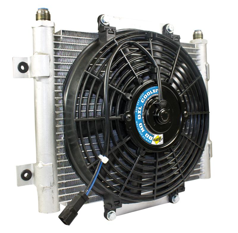 BD Diesel Xtruded Trans Oil Cooler - 3/8 inch Cooler Lines