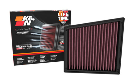 K&N 2017 Chevrolet Silverado 2500HD V8-6.6L DSL Replacement Drop In Air Filter