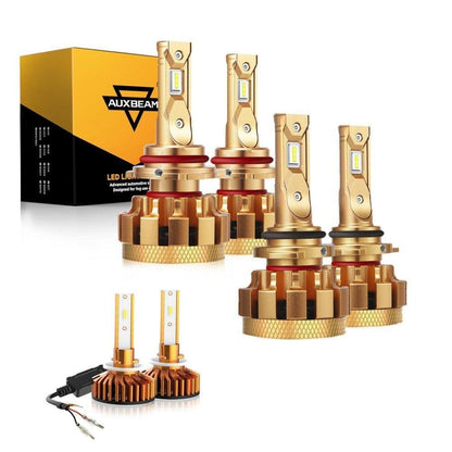 For 2007 GMC Sierra 3500 F-16 Plus Series Built-in Canbus Automotive Grade 14000LM LED Light Bulbs High Low Beam Bundle