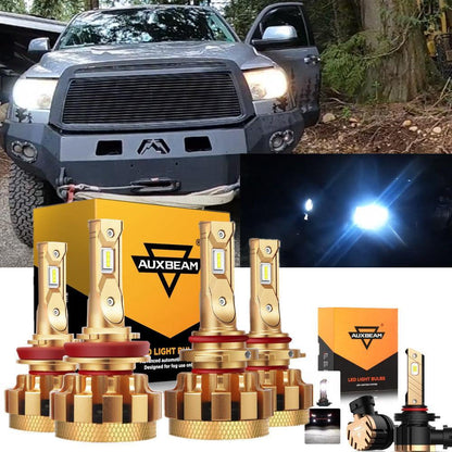 For 2010 Toyota Tundra F-16 Plus Series Built-in Canbus Automotive Grade 14000LM LED Light Bulbs High Low Beam Bundle